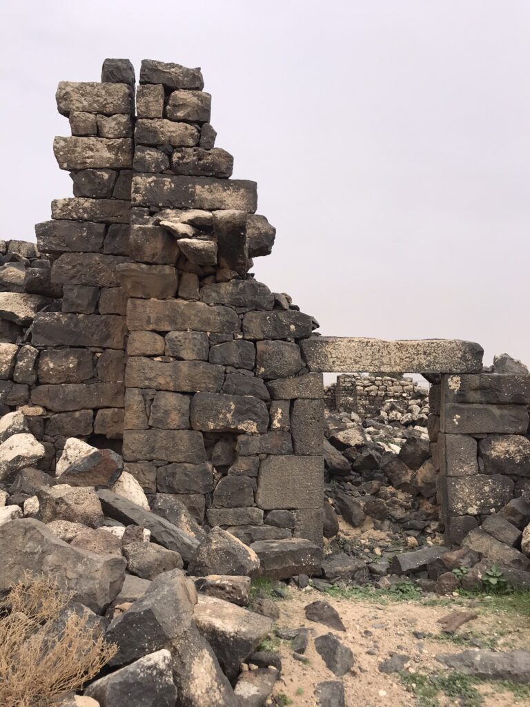 A ruined building at Umm al-Jimal