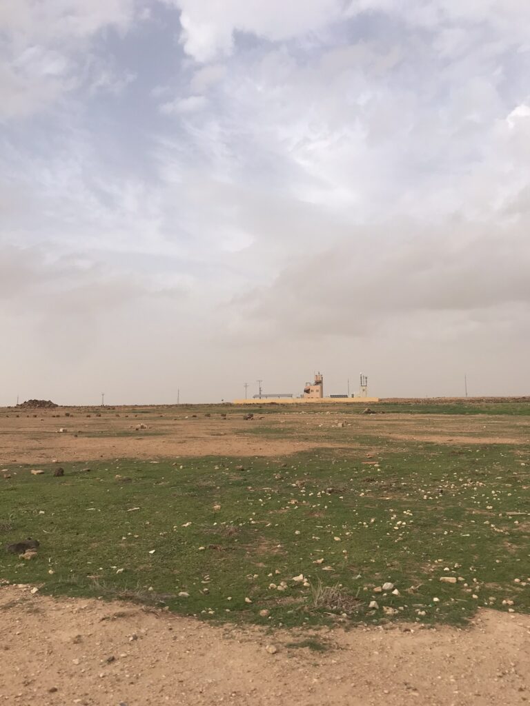 The Syrian border in northern Jordan