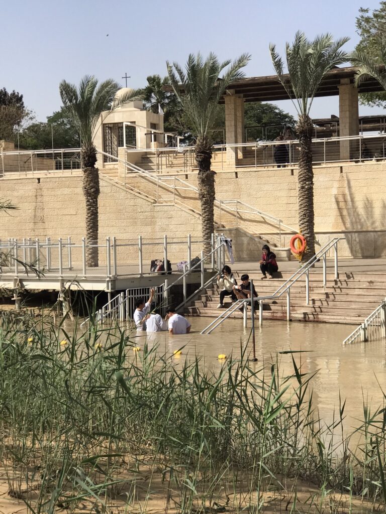 A baptism in the Riiver Jordan