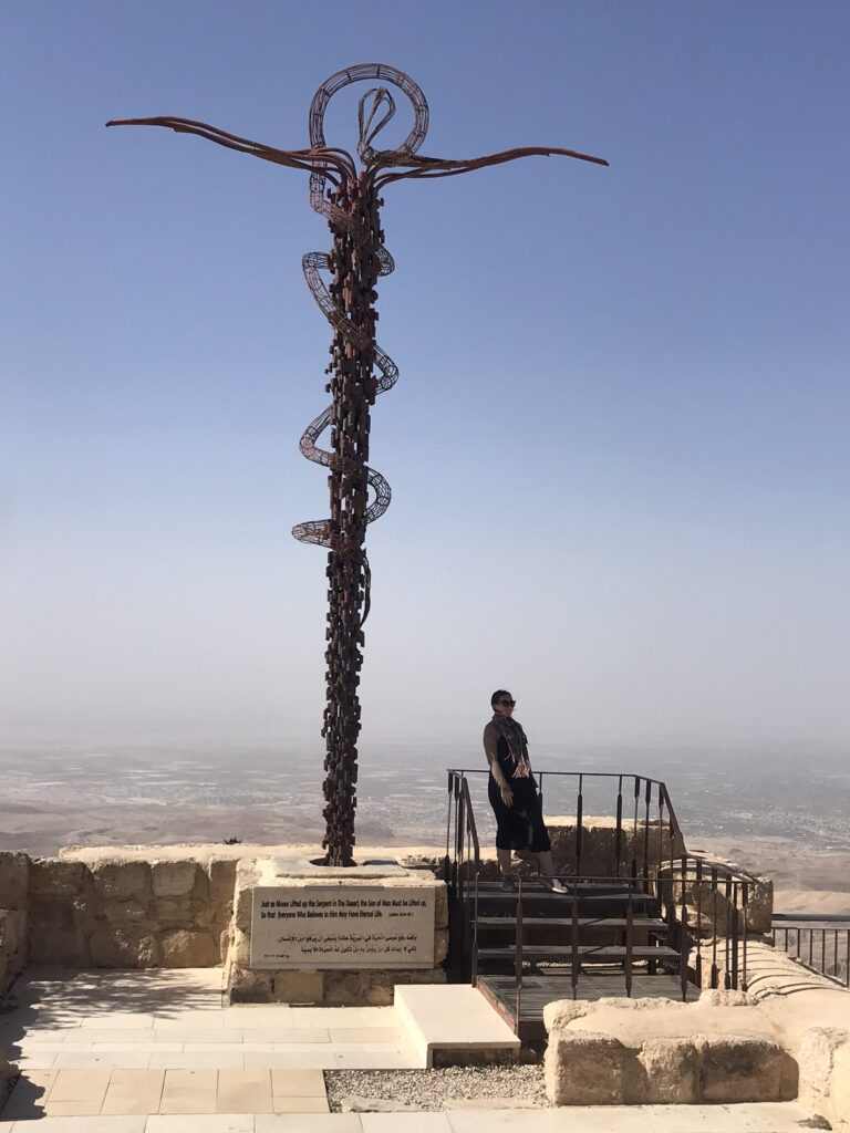 The sculpture at Mount Nebo