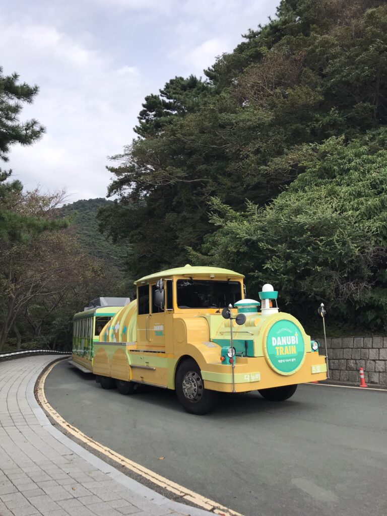 A land train at TAejongdae in Busan