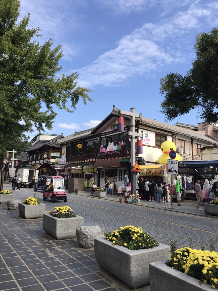 A street in the hanok village in Jeonju