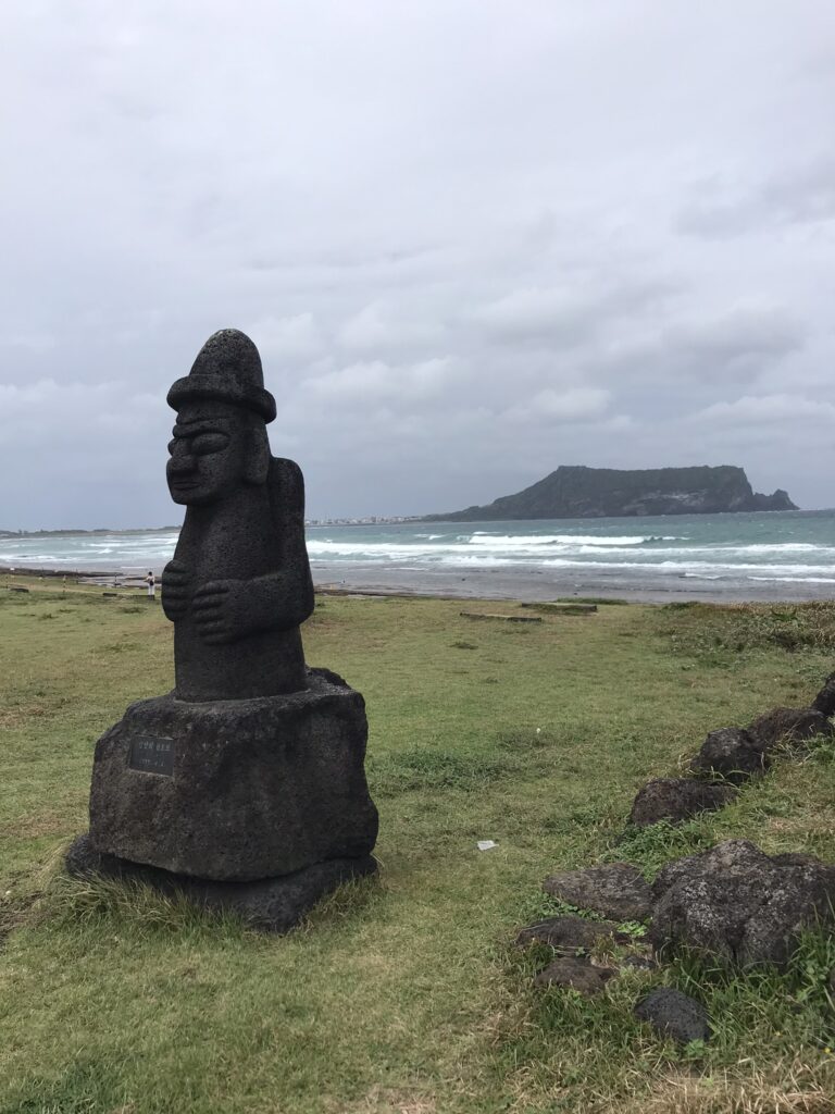 A grandfather statue on Jeju