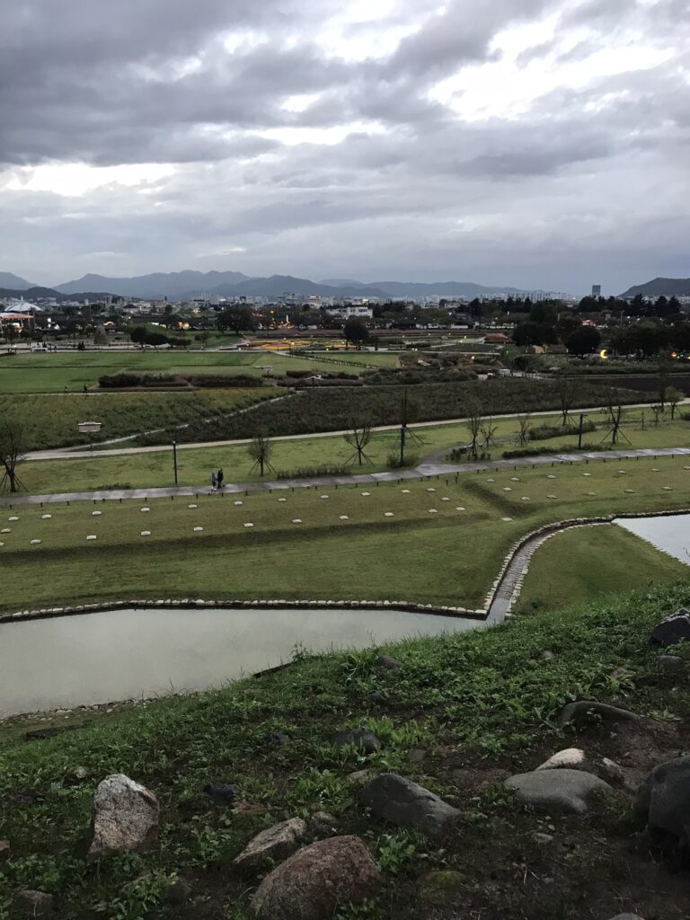 A view over the old Silla citadel in Gyeongju