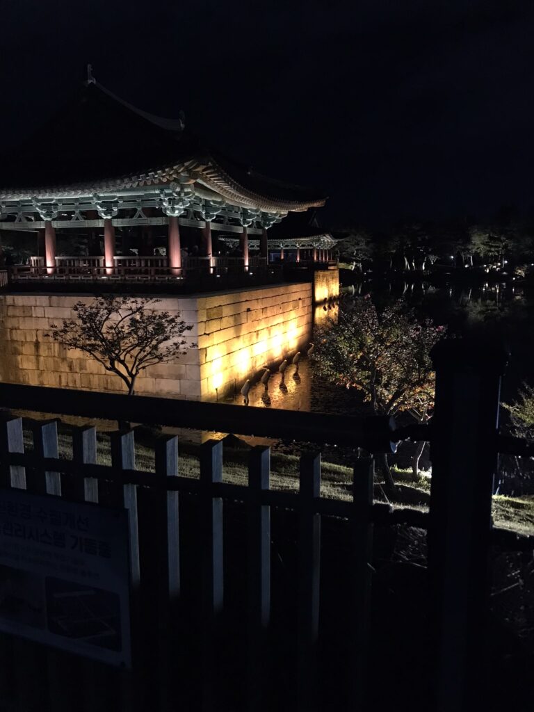 A pavilion at Wolji Pond in Gyeongju