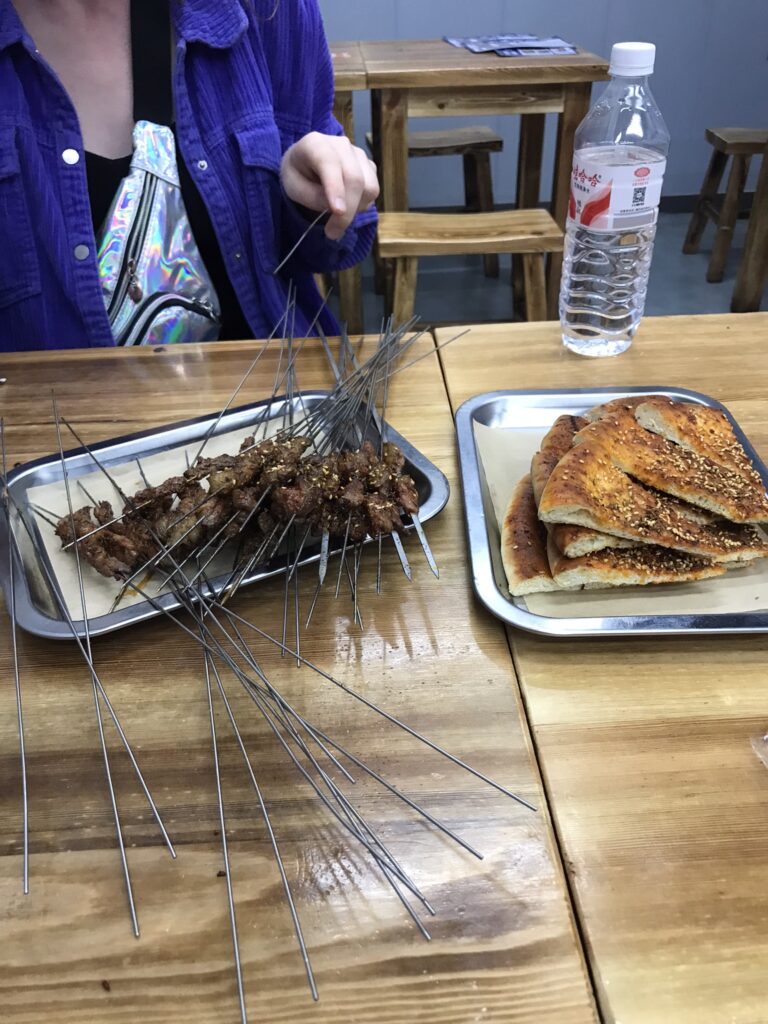 Barbecue meat skewers in Xi'an