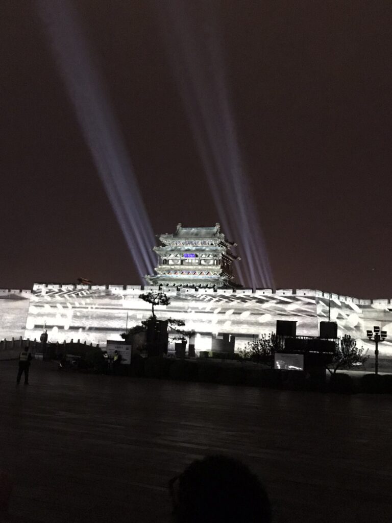 A light show in Pingyao