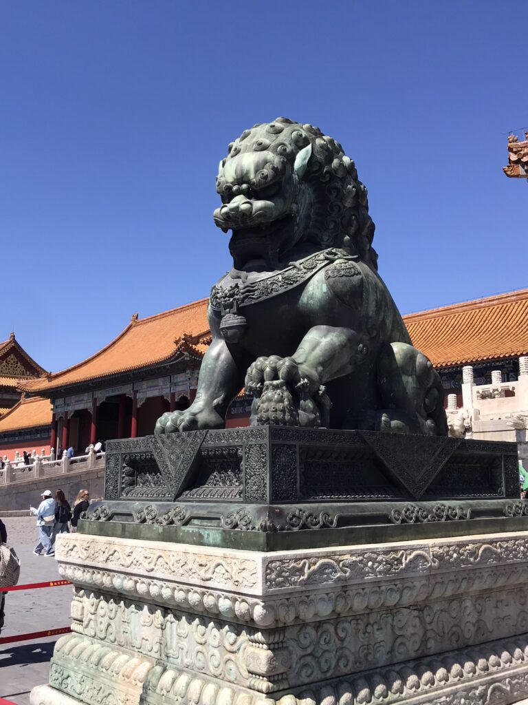 A statue in the Forbidden City in Beijing