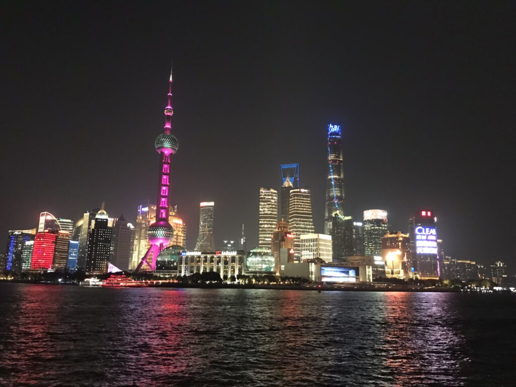 The Pudong skyline in Shanghai