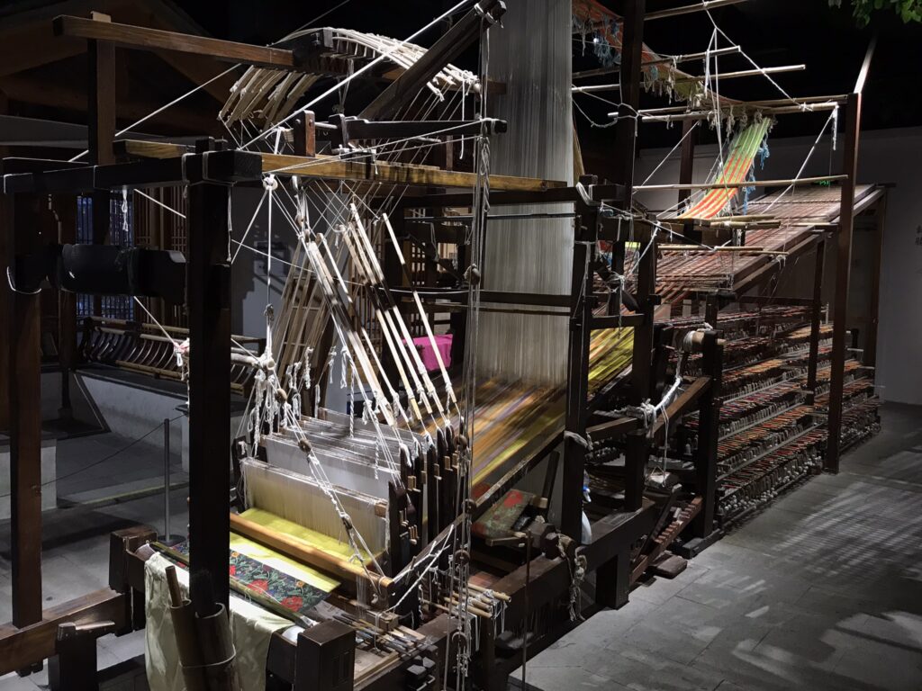 A machine at the Silk Museum in Suzhou