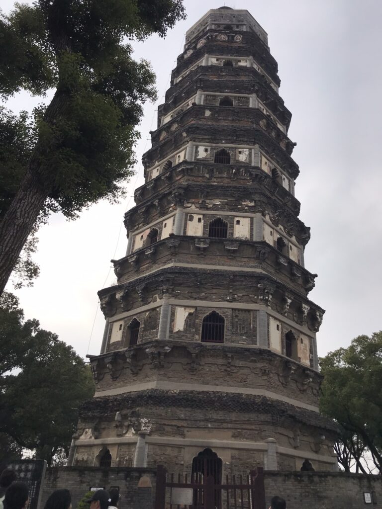 The leaning pagoda at Tiger Hill in Suzhou