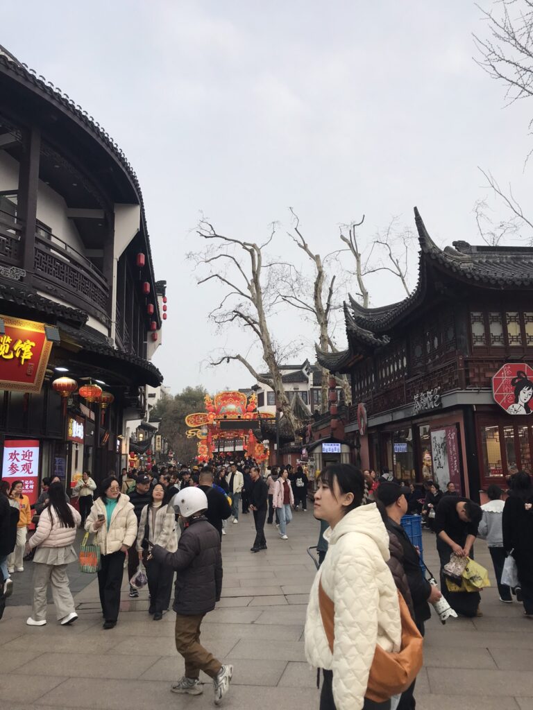 A busy street near Nanjing Confucius temple