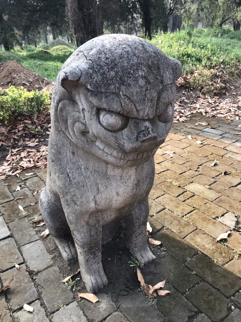 A statue in the Kong Family Cemetery in Qufu